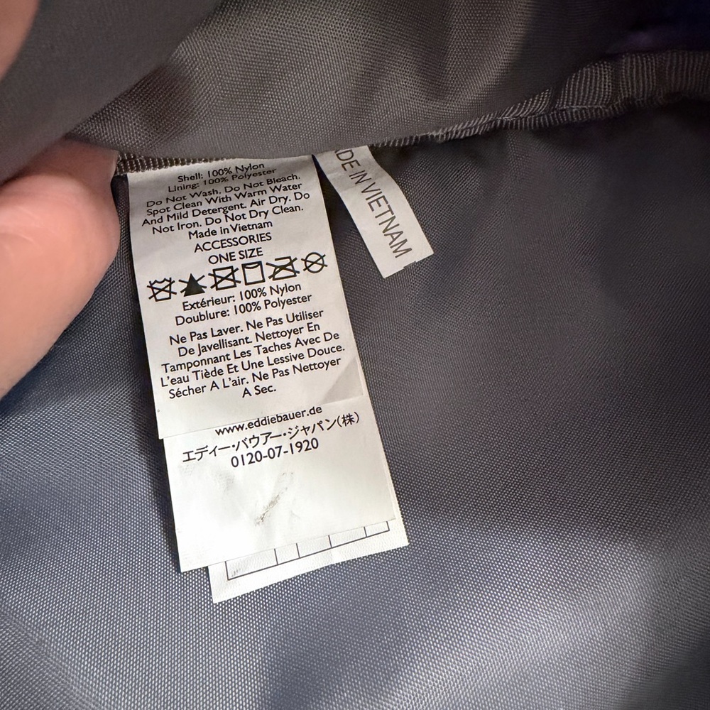 Eddie Bauer Purple Sling Backpack with Cream Trim - Picture 8 of 8